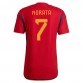 Spania VM 2022 Alvaro Morata 7 Hjemme Landslagsdrakt Kortermet